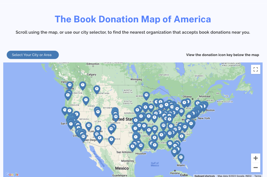 book donation map