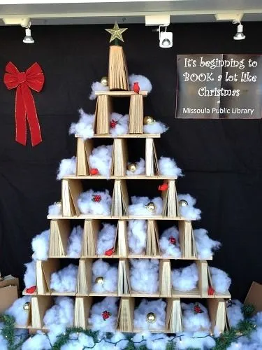 christmas book tree
