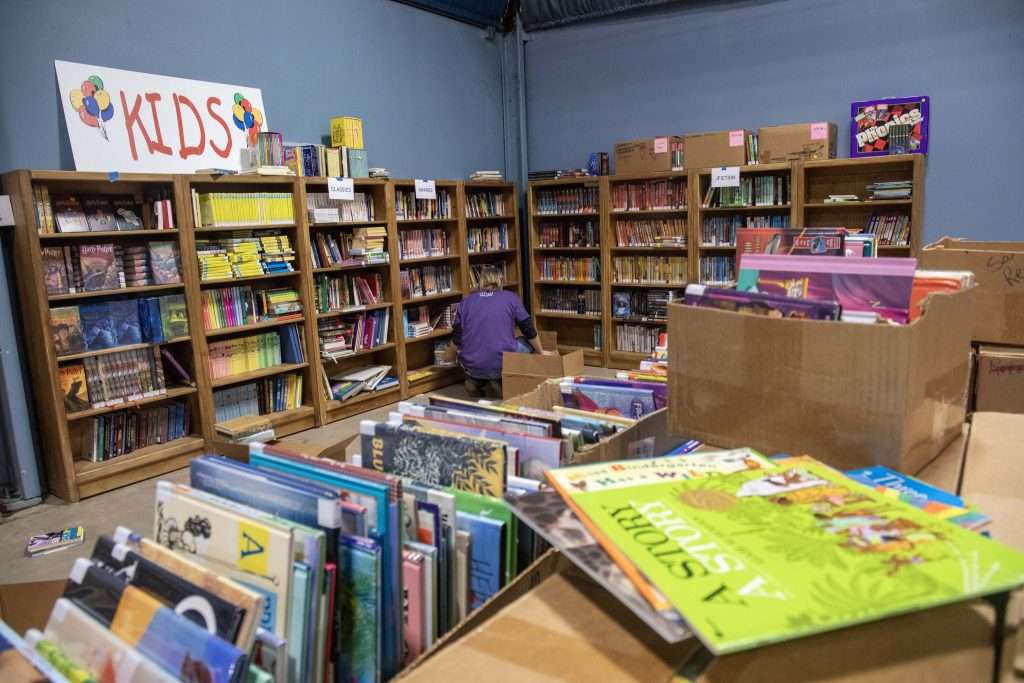 donated books sold at a book sale by the OKC Friends